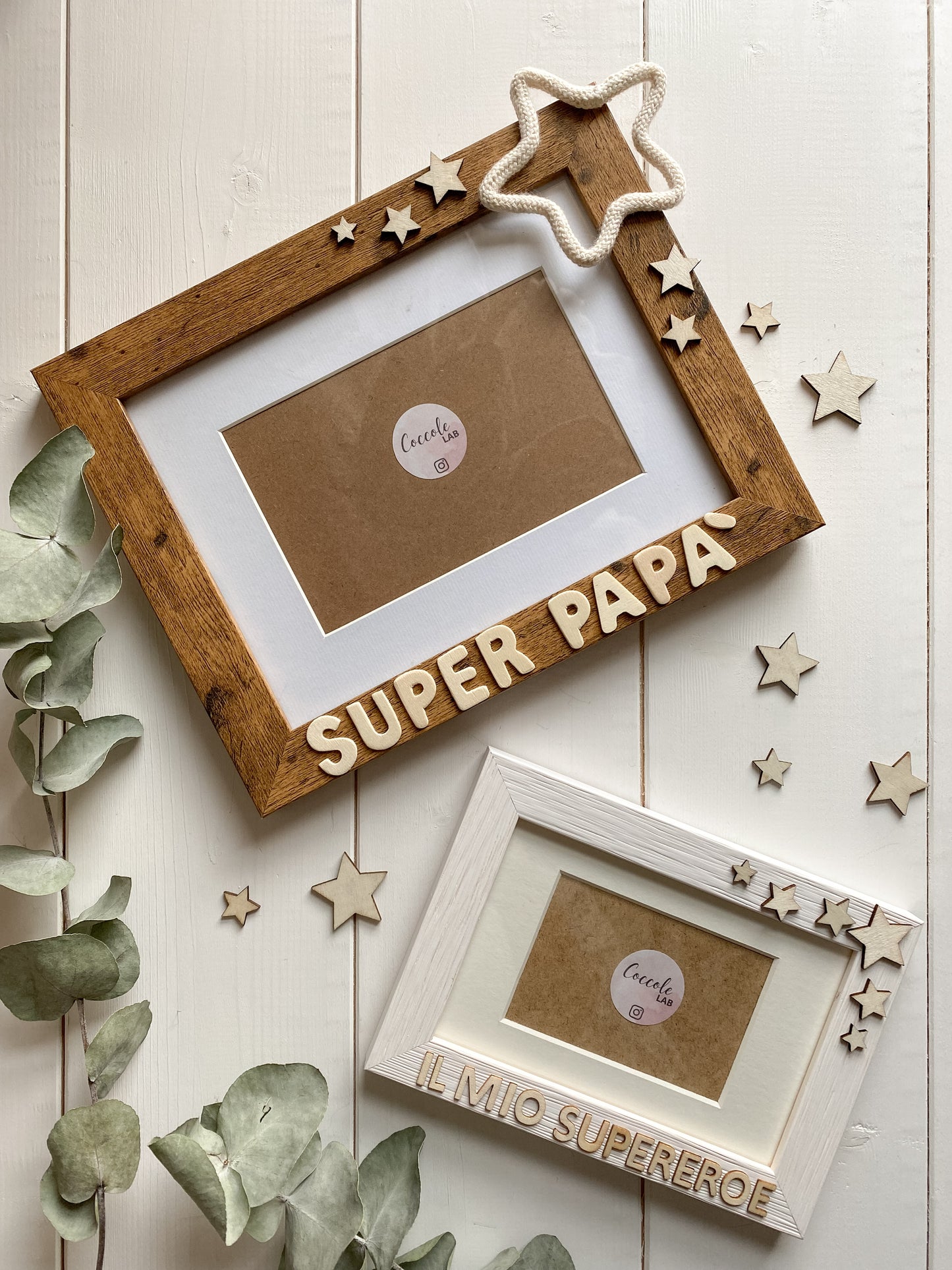 Cornice Papà bianca 10x15