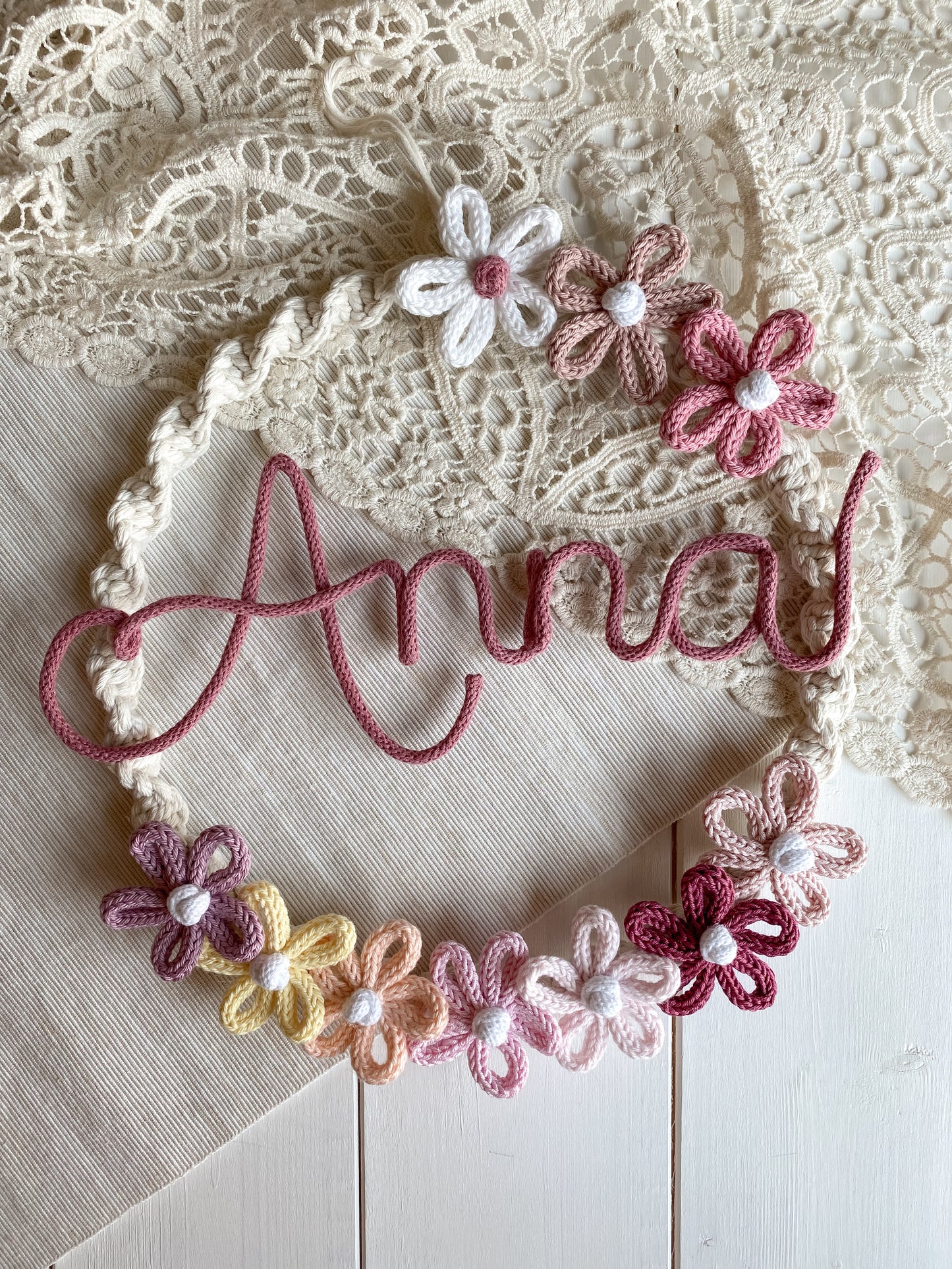 Fiocco nascita Spring Flowers Anna