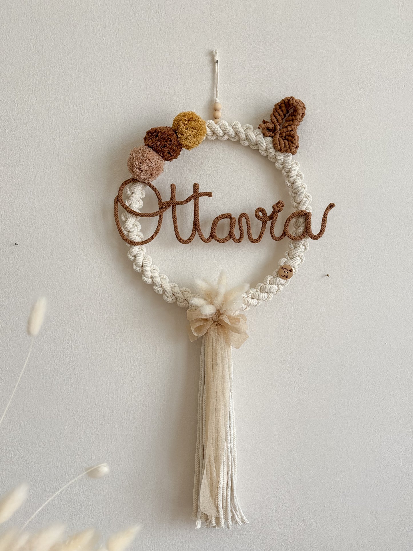 Ghirlanda / Fiocco nascita Soft con farfalla