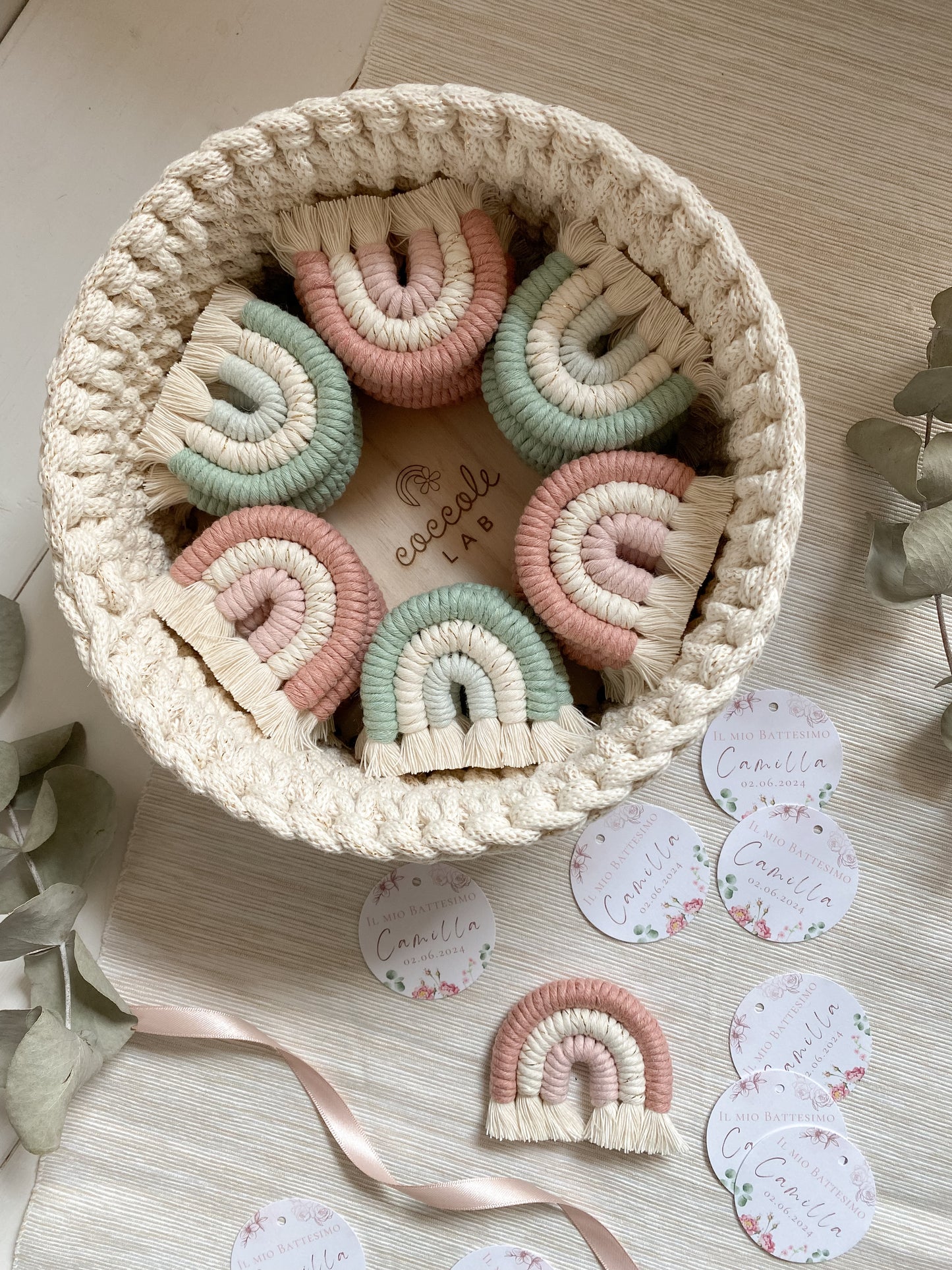 Bomboniera Arcobaleno con scatolina quadrata e confetti