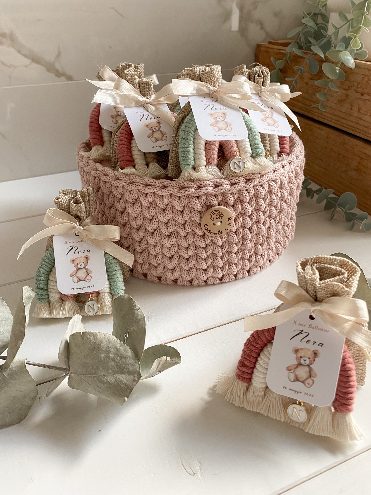 Cestini organizer a base tonda