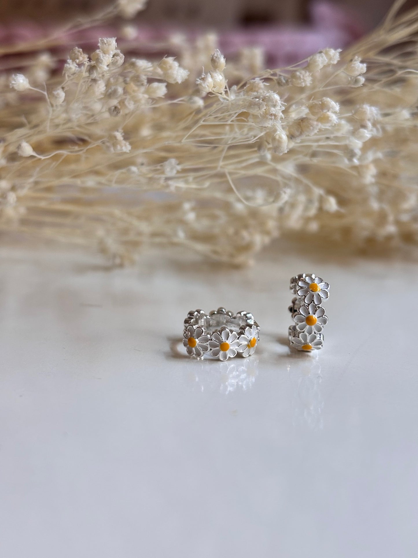 Orecchini margherita hoop in argento925