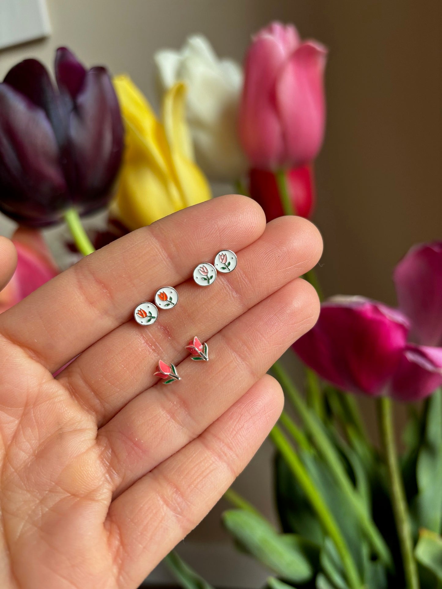 Orecchini tulipano in argento925
