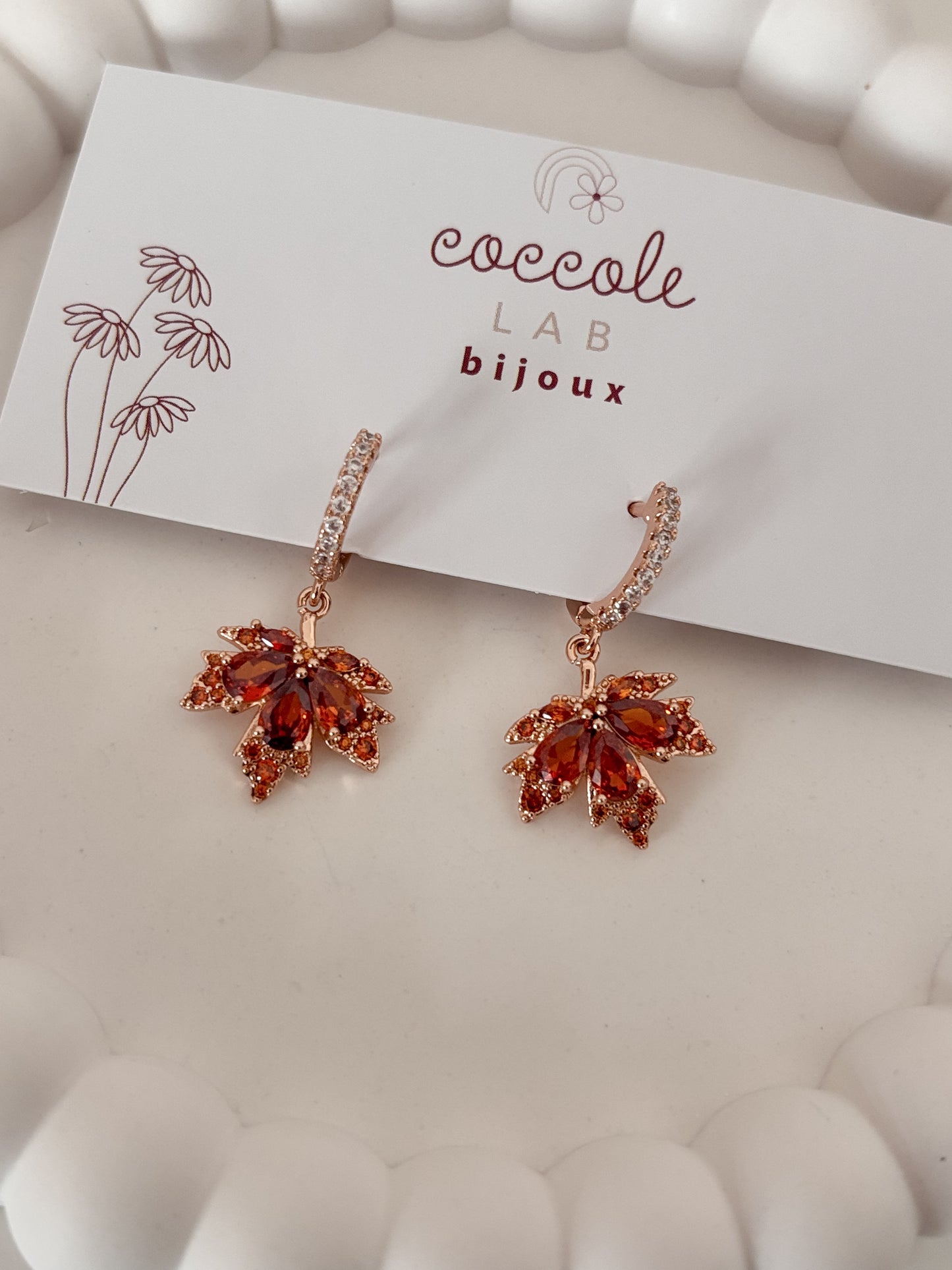 Orecchini hoop Foglia d’Acero