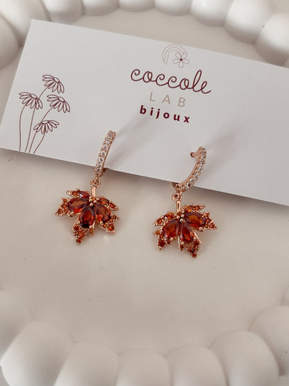 Orecchini hoop Foglia d’Acero