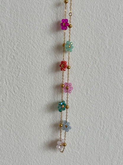 Collana con perline a fiore