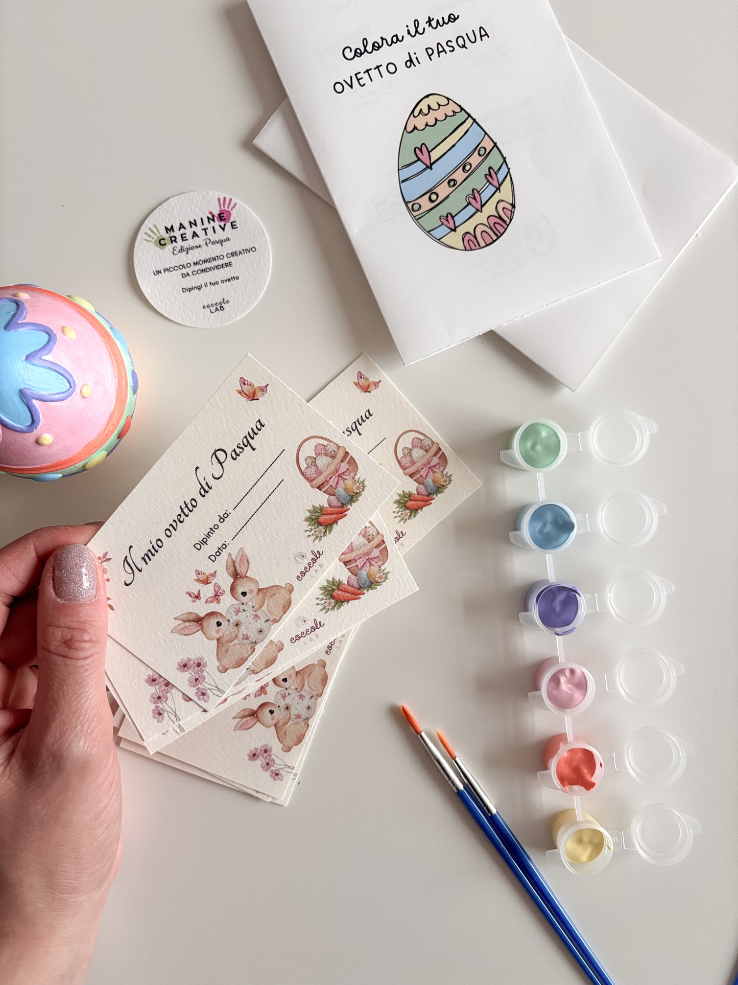 Kit creativo di Pasqua – Colora il tuo Ovetto Linea MANINE CREATIVE