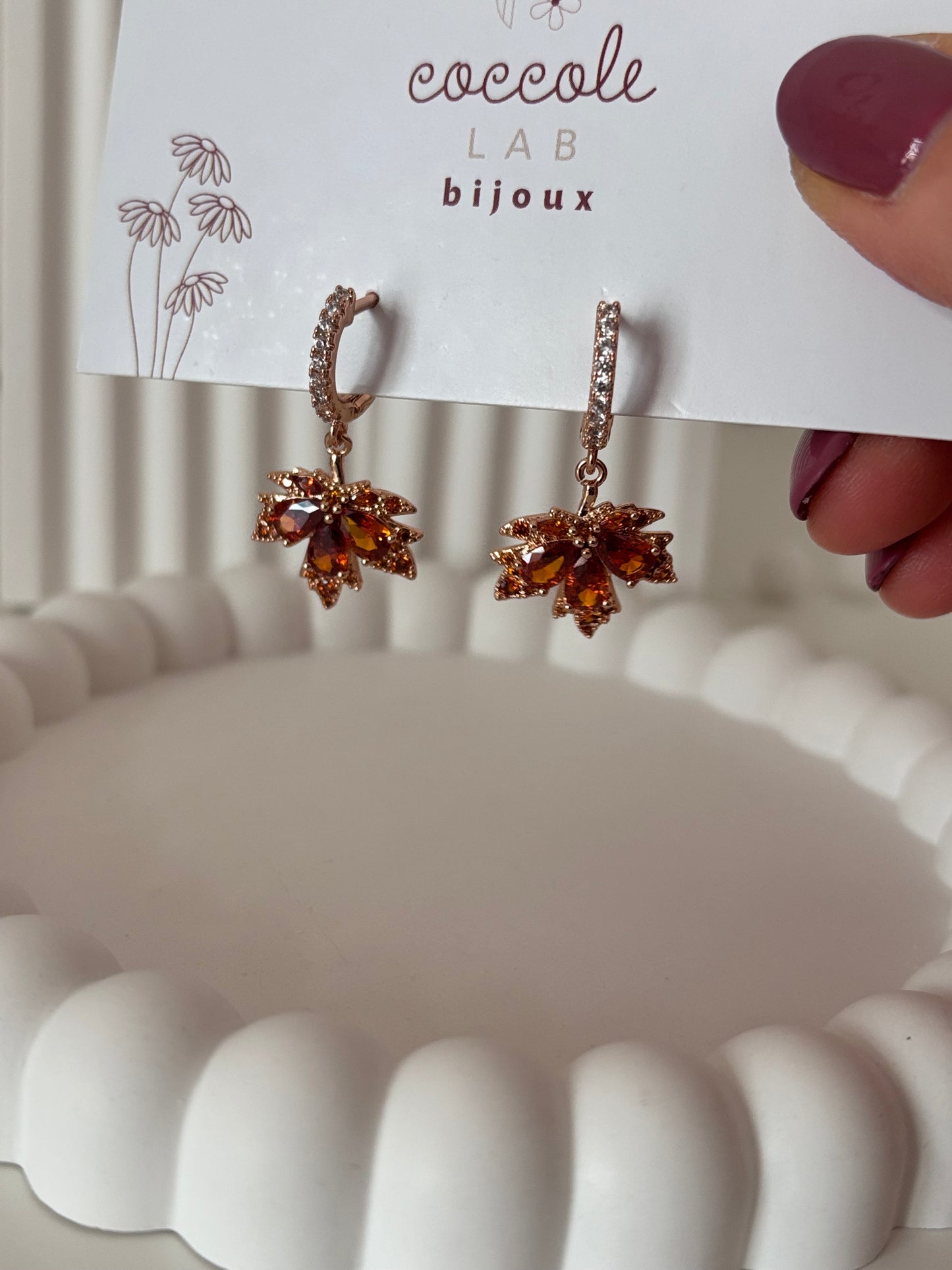 Orecchini hoop Foglia d’Acero