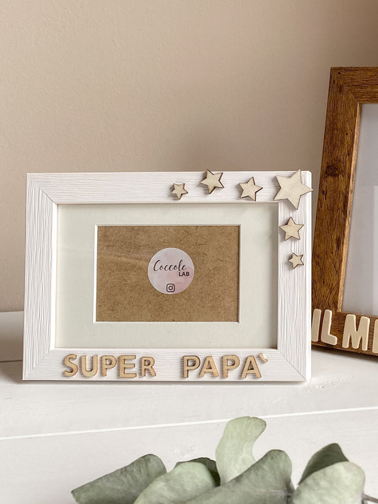 Cornice Papà bianca 10x15