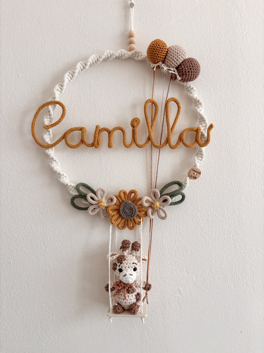 Ghirlanda / Fiocco nascita sogno di giraffina