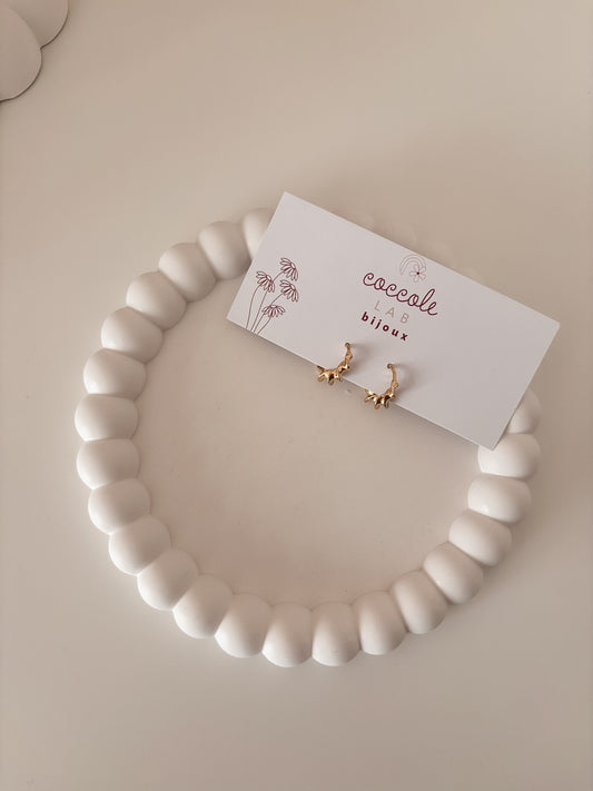 Vassoio decorativo tondo grande in gesso ceramica