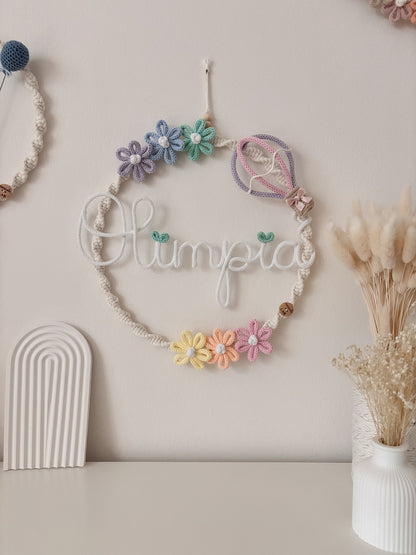 Fiocco nascita Fiori & Mongolfiera