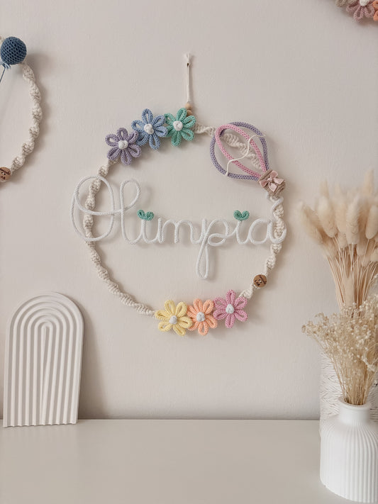 Fiocco nascita Fiori & Mongolfiera