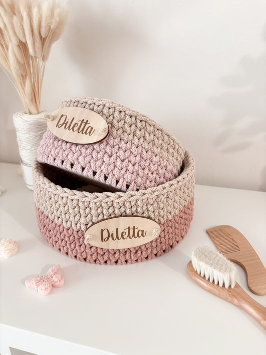 Cestini organizer a base tonda