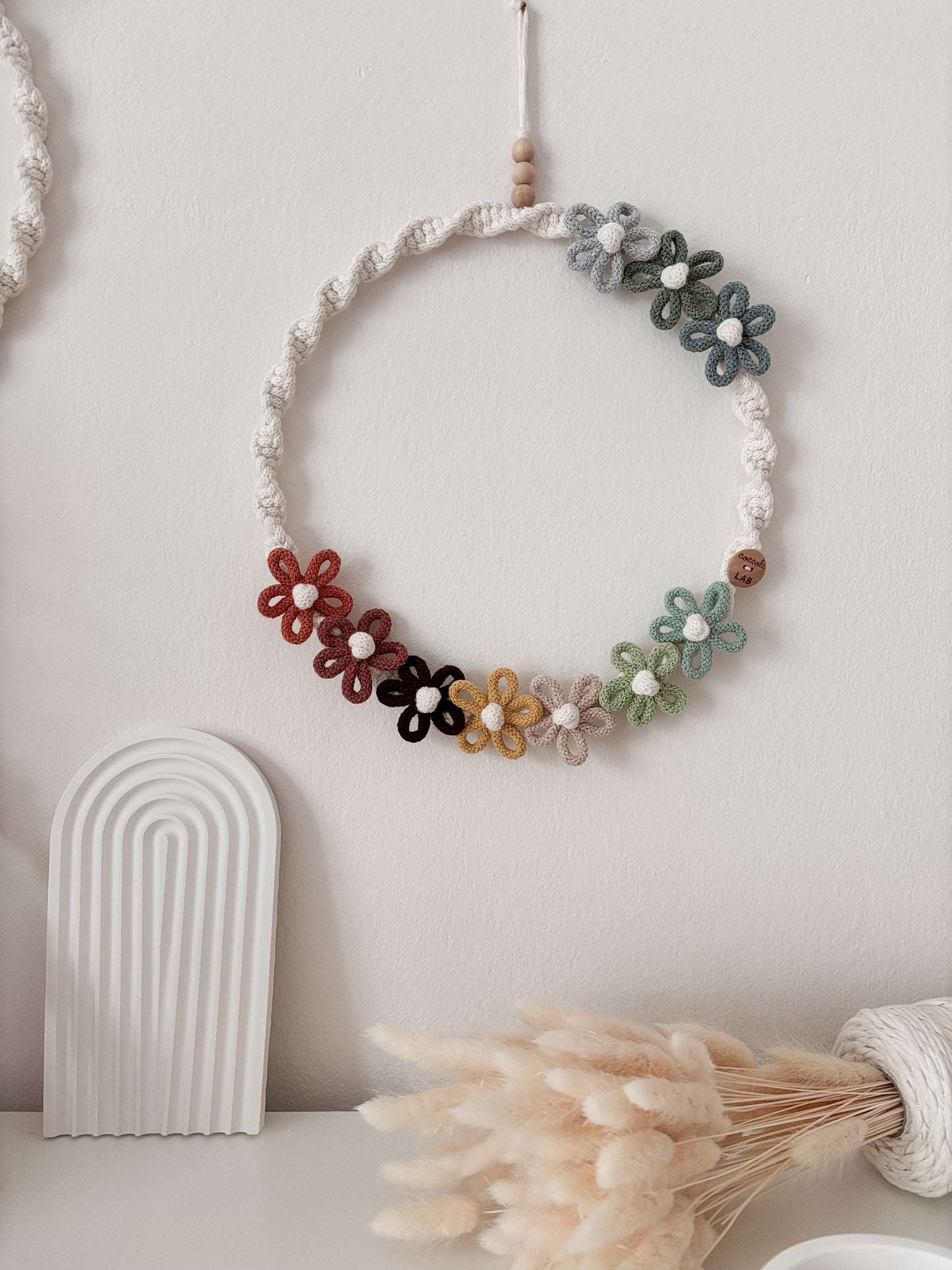 Ghirlanda / Fiocco nascita con fiori