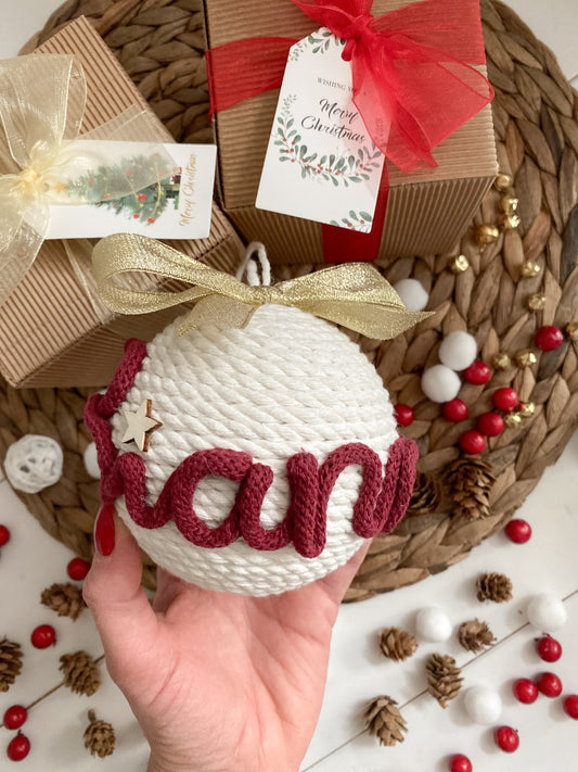 Pallina di Natale con nome base natural