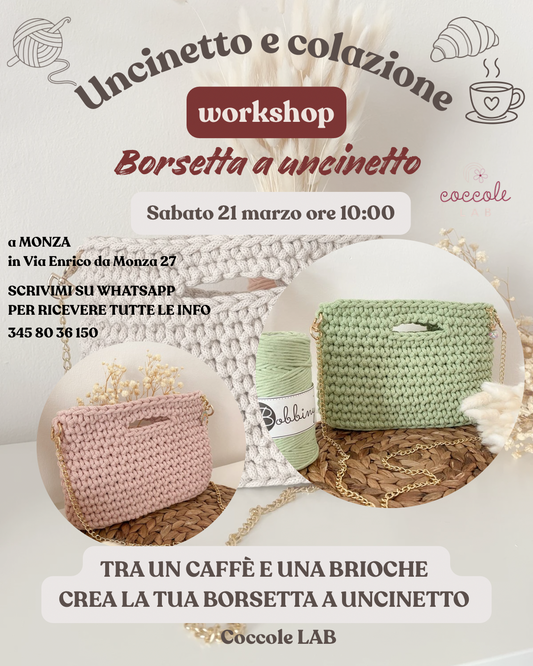 Workshop borsetta a uncinetto 21 marzo ore 10:00