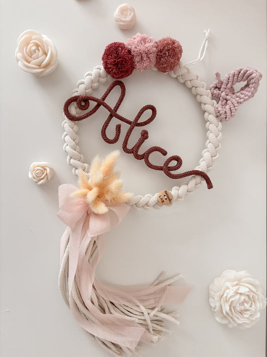 Ghirlanda / Fiocco nascita Soft con farfalla