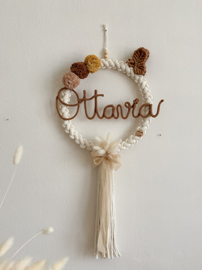 Ghirlanda / Fiocco nascita Soft con farfalla