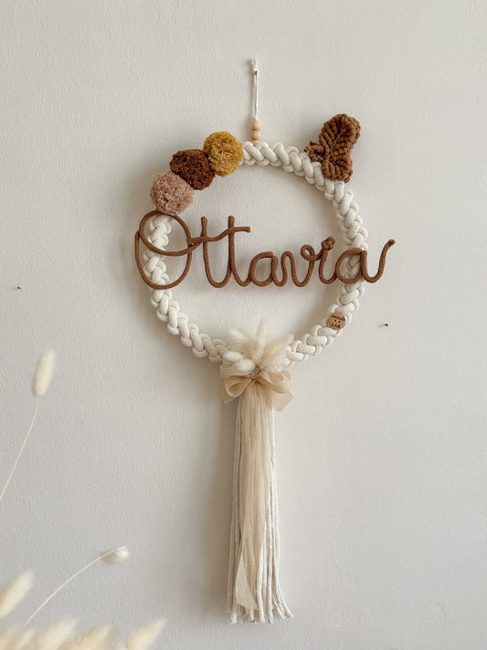 Ghirlanda / Fiocco nascita Soft con farfalla