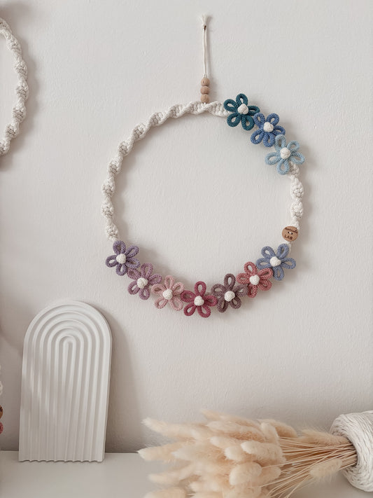 Ghirlanda / Fiocco nascita con fiori