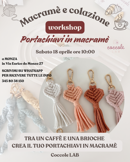 Workshop portachiavi in macramè 18 aprile ore 10:00