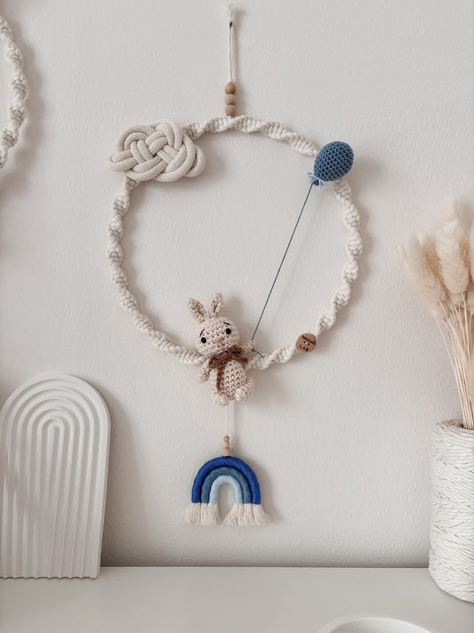 Ghirlanda / Fiocco nascita con coniglietto