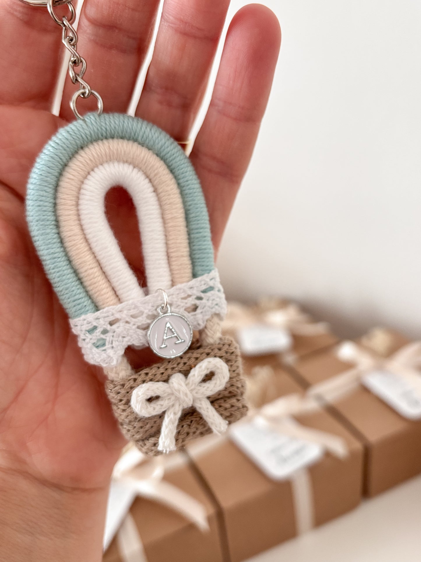 Bomboniera mongolfiera con scatolina quadrata / sacchetto e confetti