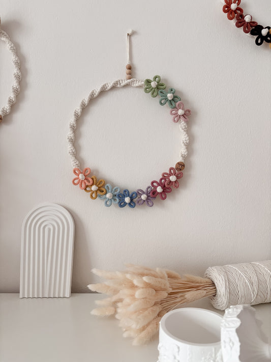 Ghirlanda / Fiocco nascita con fiori