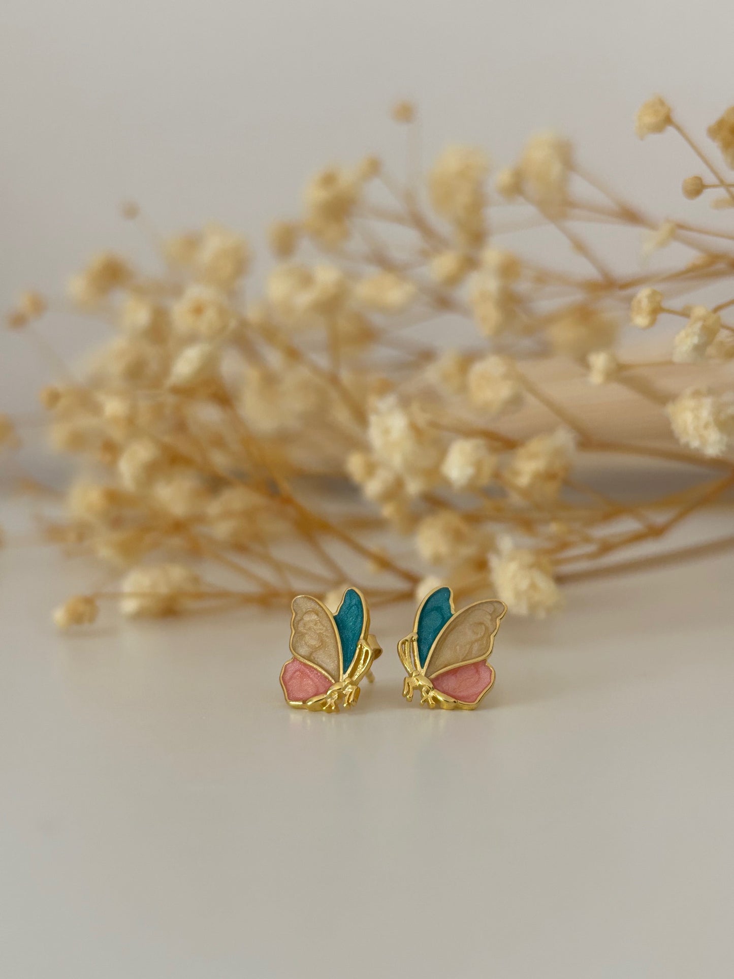 Orecchini farfalla colorata in argento925