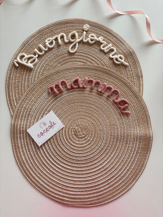 Tovaglietta personalizzata rotonda