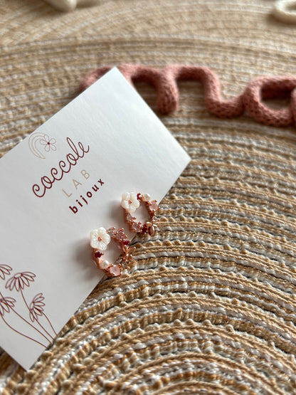 Orecchini fiorellini con strass