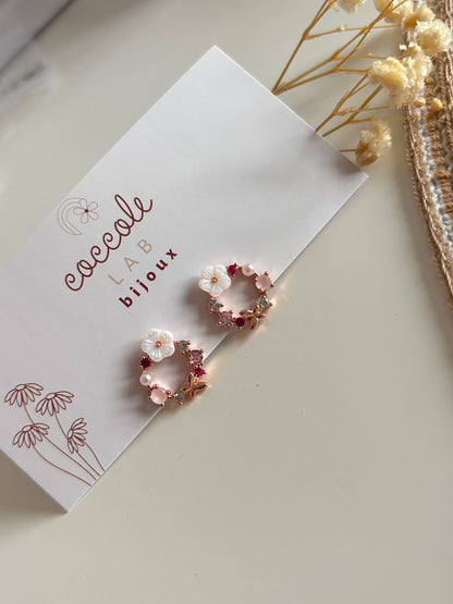 Orecchini fiorellini con strass