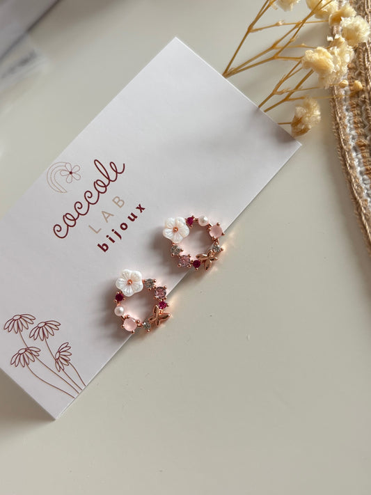 Orecchini fiorellini con strass